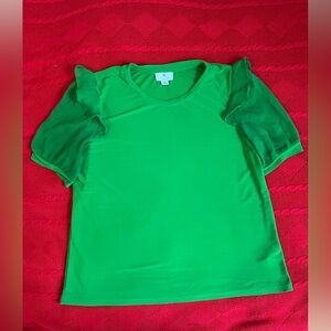 CeCe Bright Green Top